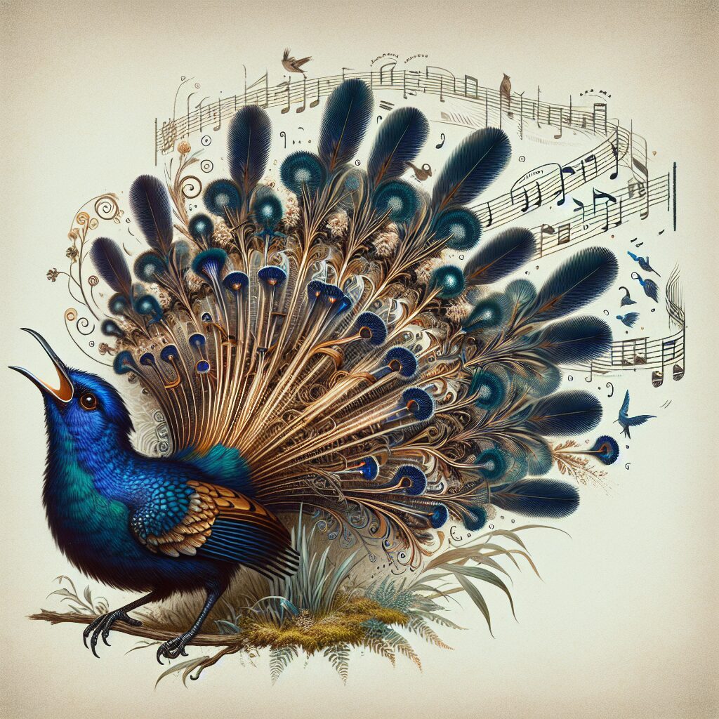 El pájaro lira puede imitar casi cualquier sonido que escuche.