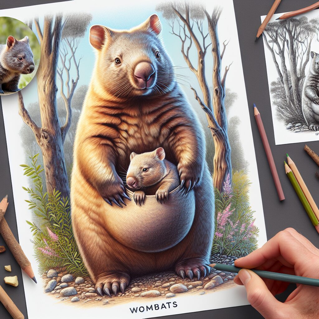 Wombats y sus bolsas traseras