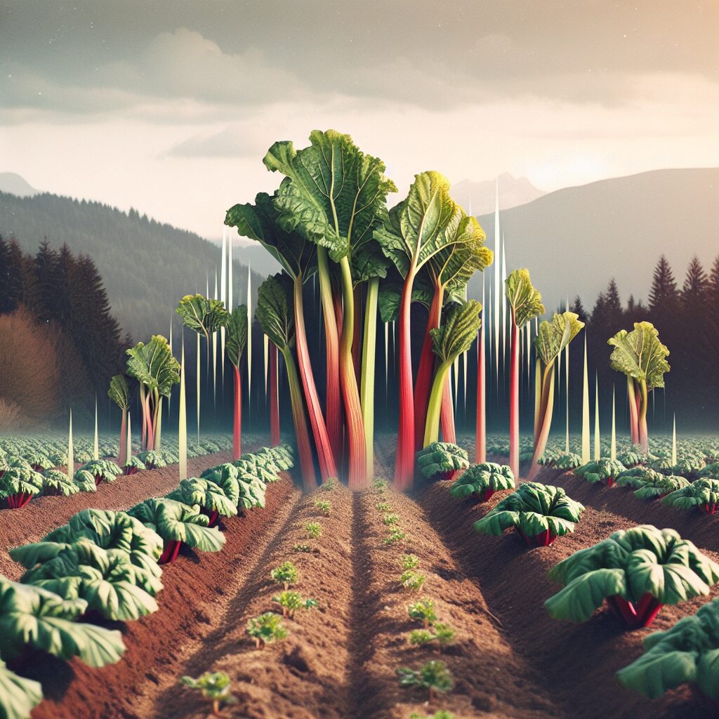 Se puede oír crecer el ruibarbo en primavera debido a su rápido crecimiento.