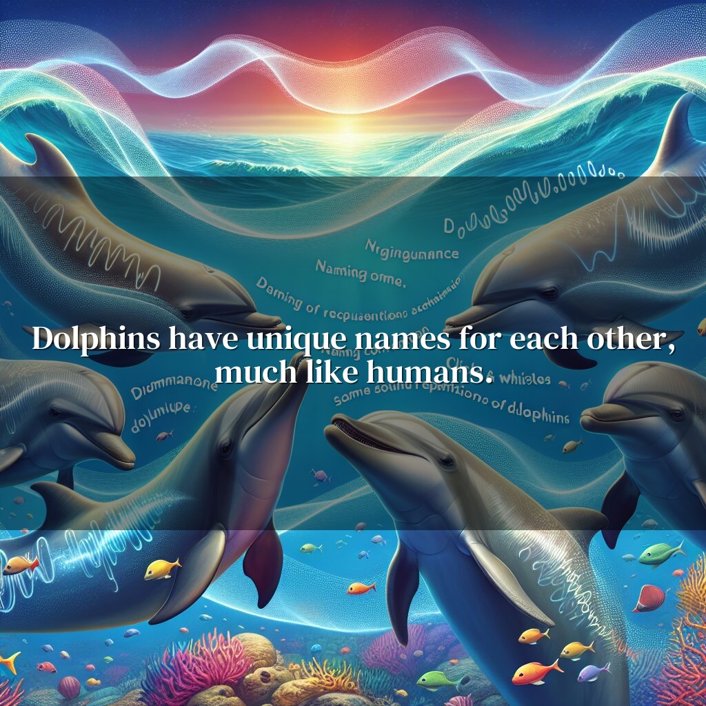 Nombres únicos y comunicación de los delfines