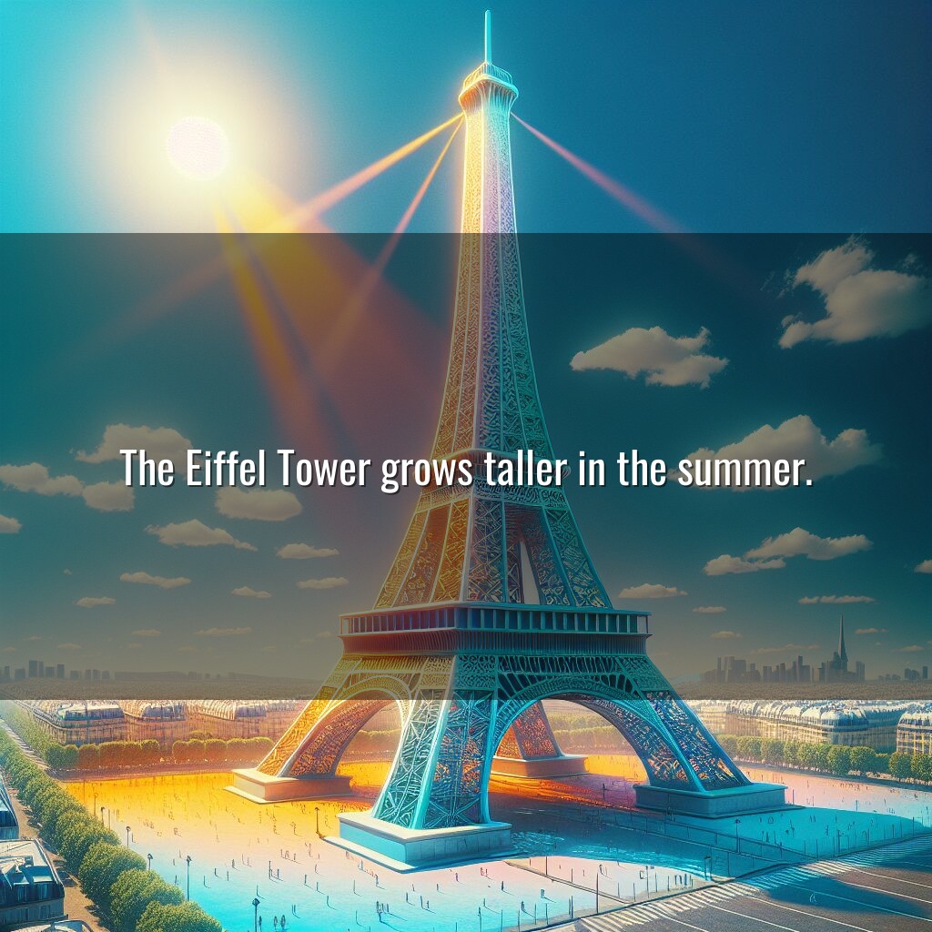 La Torre Eiffel se hace más alta en verano