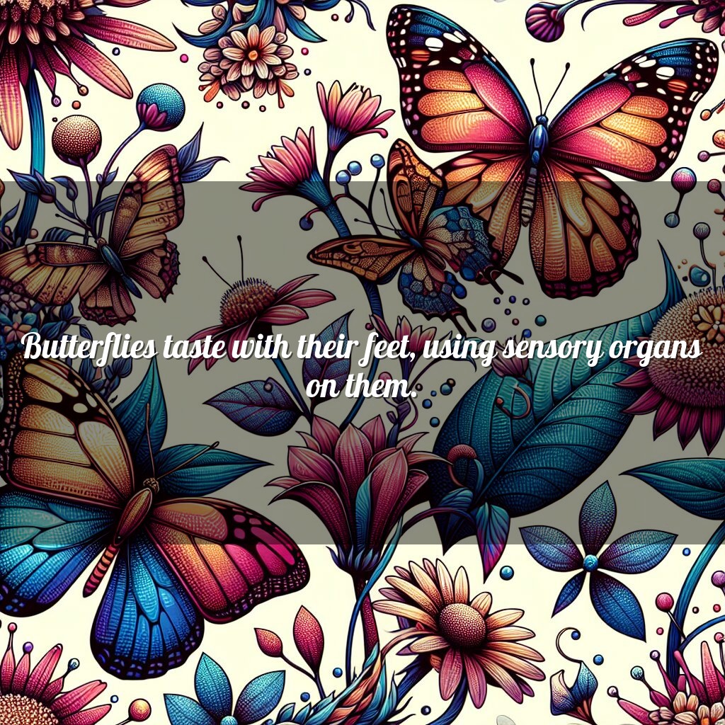 Las mariposas prueban con sus pies