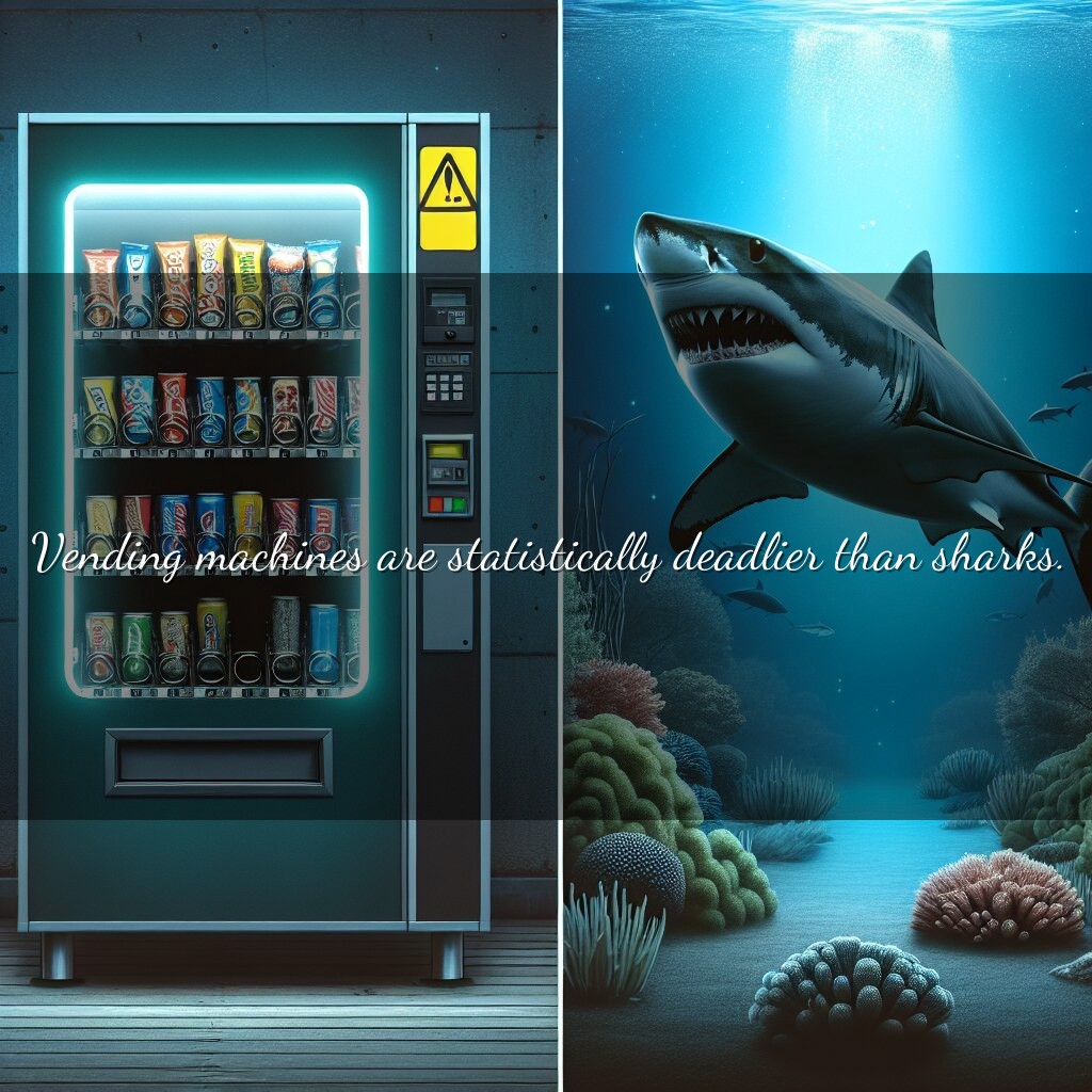 Máquinas expendedoras vs. Tiburones: el peligro oculto