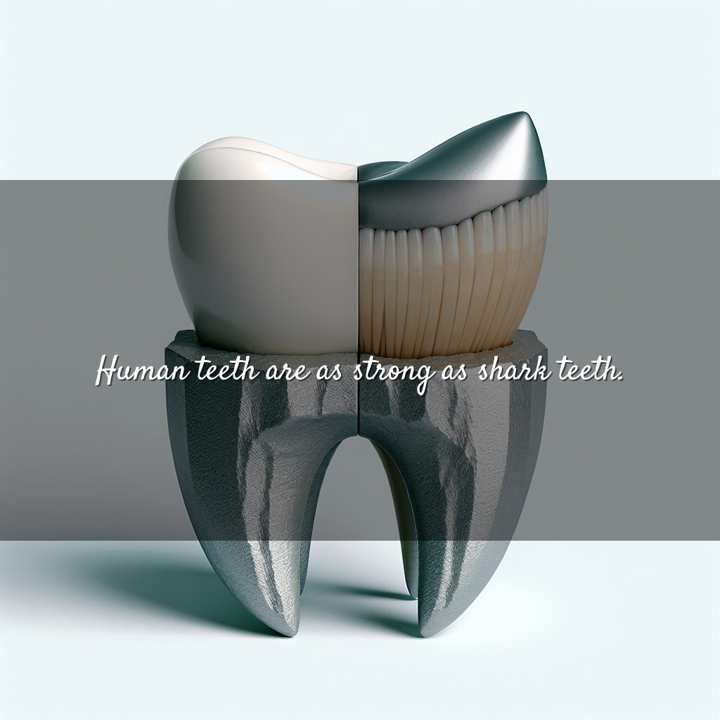 Dientes humanos y dientes de tiburón: fuerza comparada