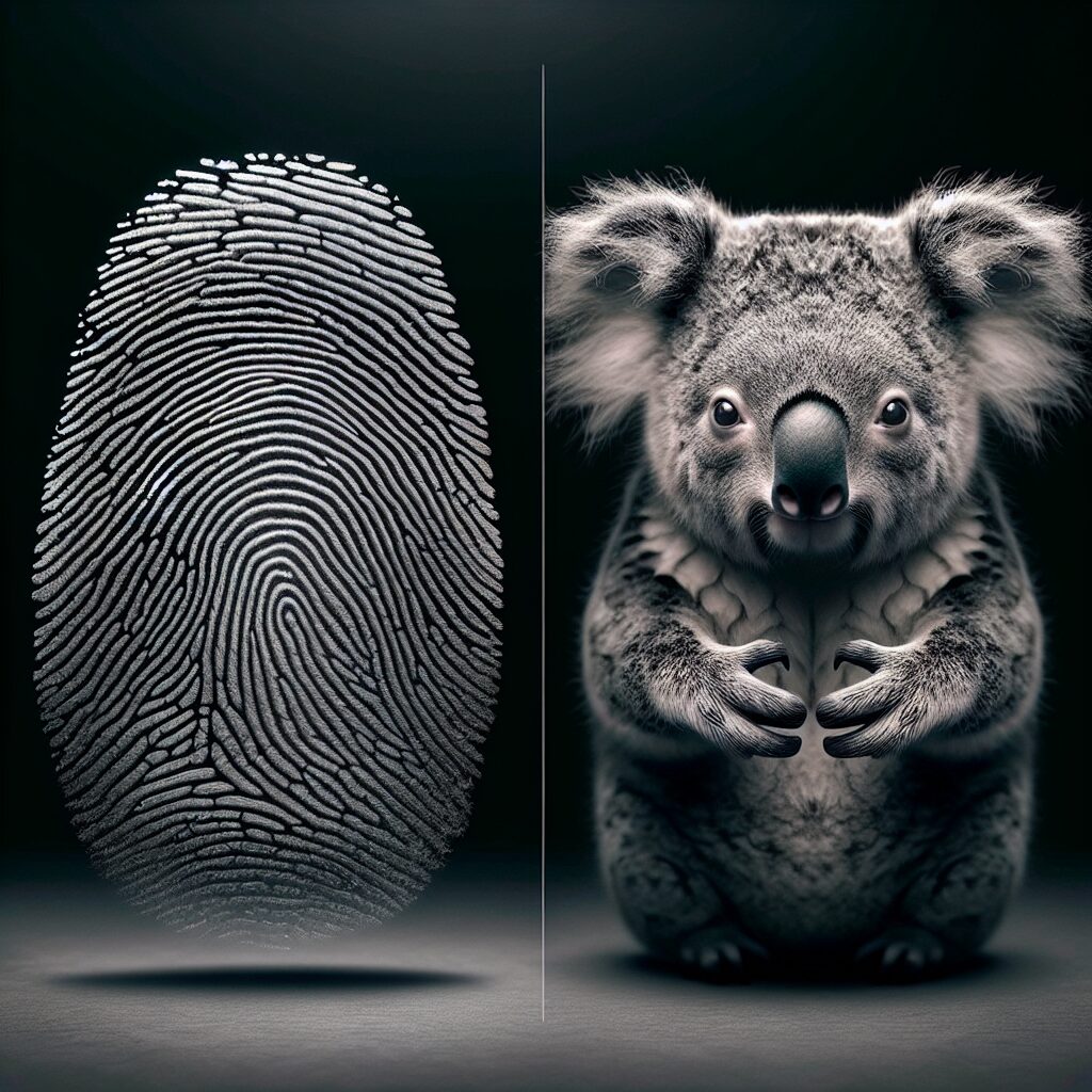 Koalas y humanos: fascinación por las huellas dactilares